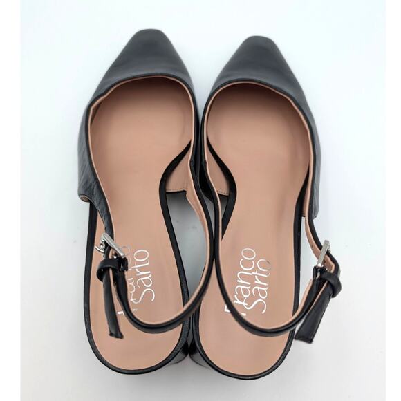 Franco Sarto Jacer Block Heel Slingback Pump Women's Black Size US9M EU40 - Picture 10 of 12